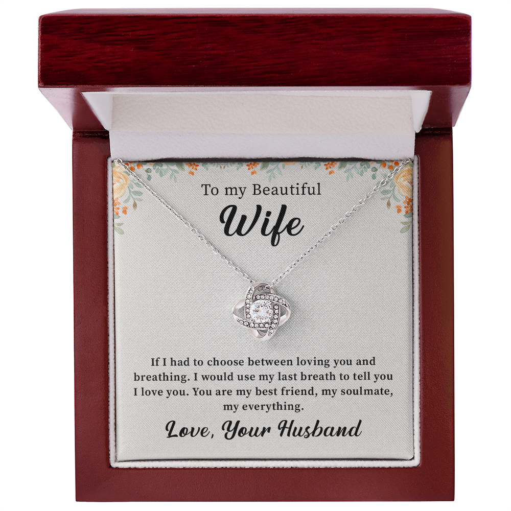 To my beautiful wife necklace gift from husband.