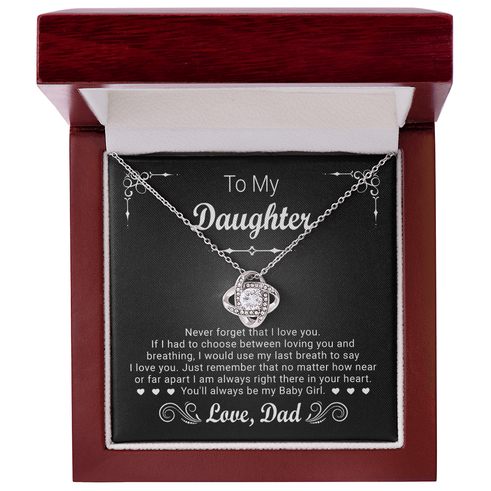 To my daughter necklace love, dad