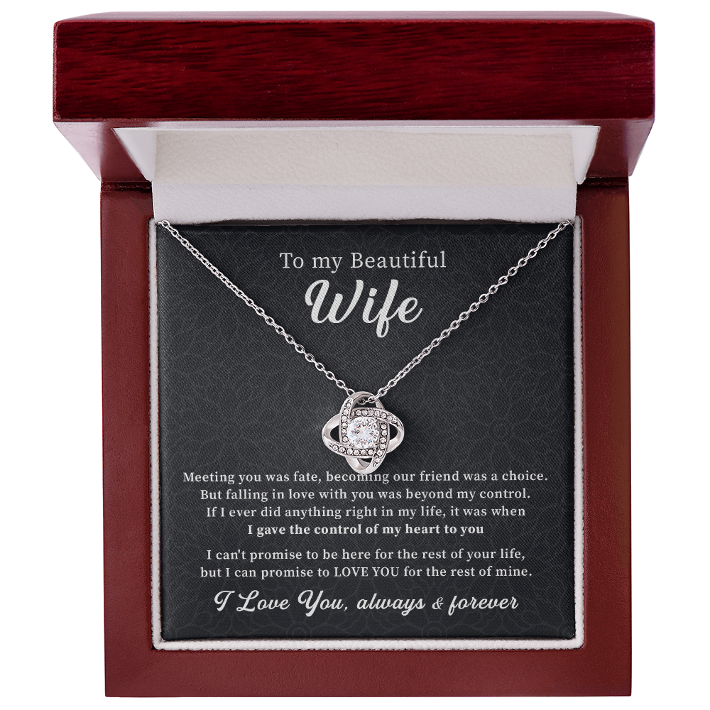 To my beautiful wife i love you always and forever necklace gift from husband.