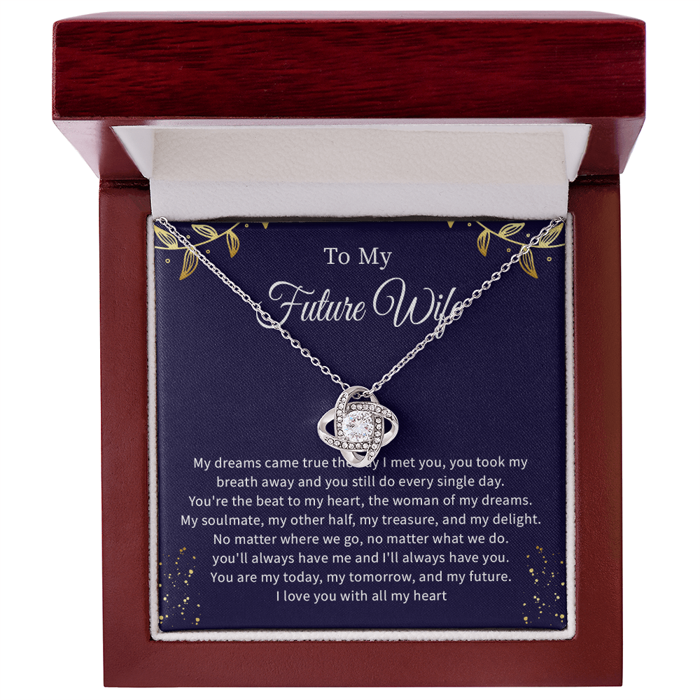 To my future wife necklace gift from husband, my dreams came true the day i met you.