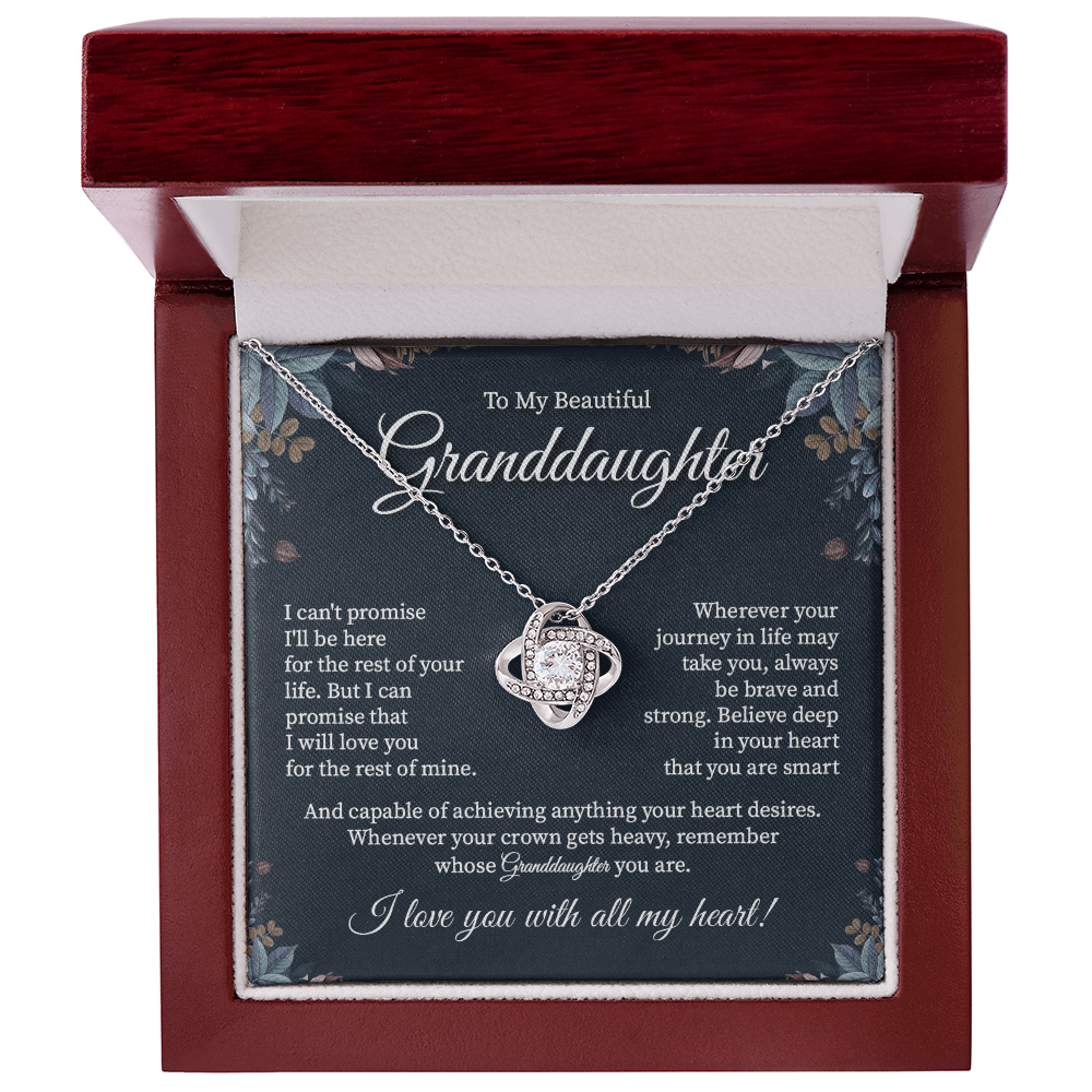 To my beautiful granddaughter necklace gift.