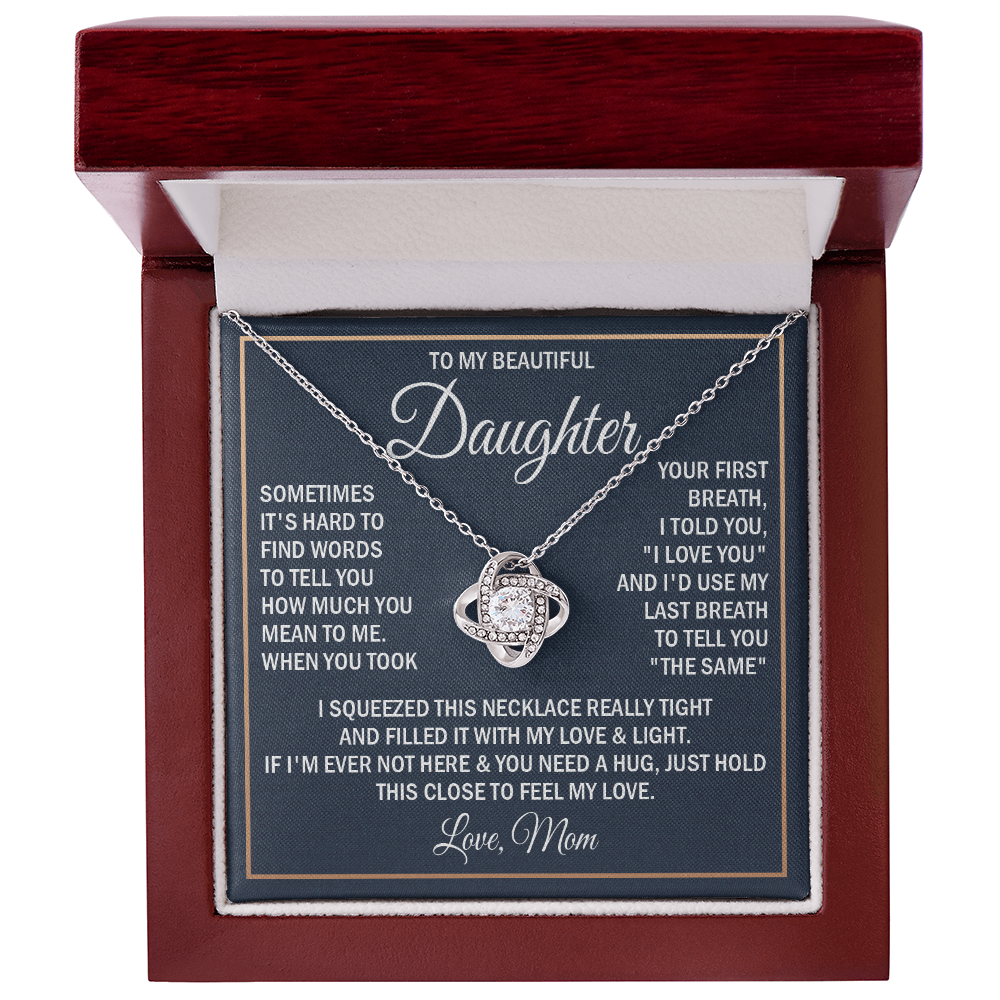 To my beautiful daughter necklace love, mom