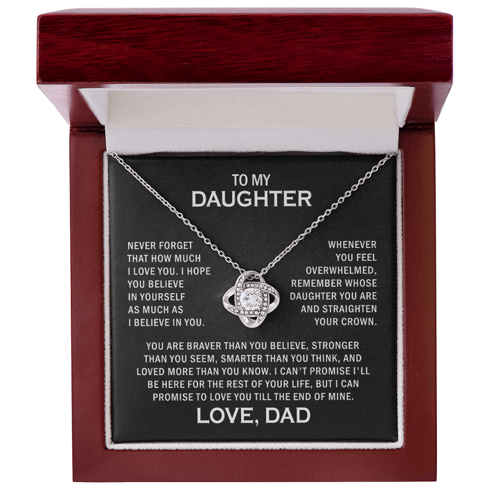 To my daughter necklace gift from love, dad