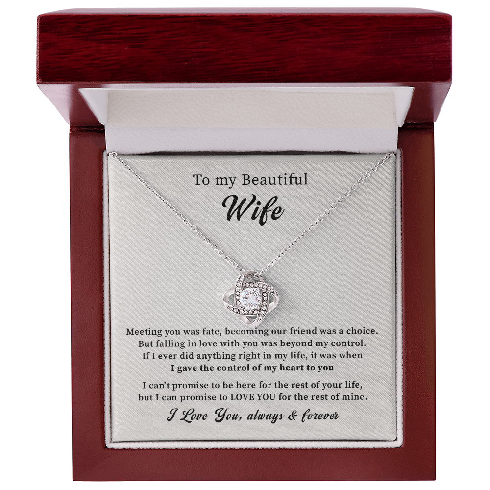 To my beautiful wife necklace gift from husband, necklace for women.
