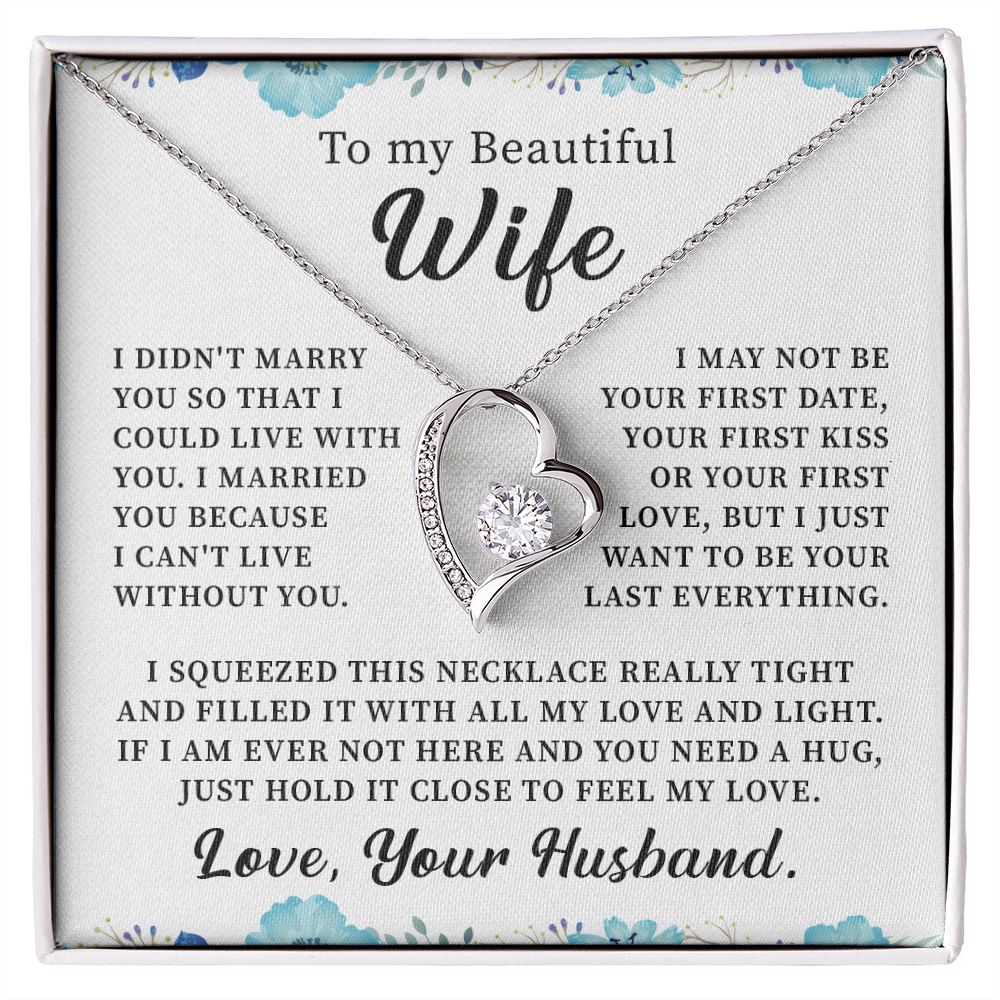 To my beautiful wife necklace i didn't marry you so that i could live with you. v5
