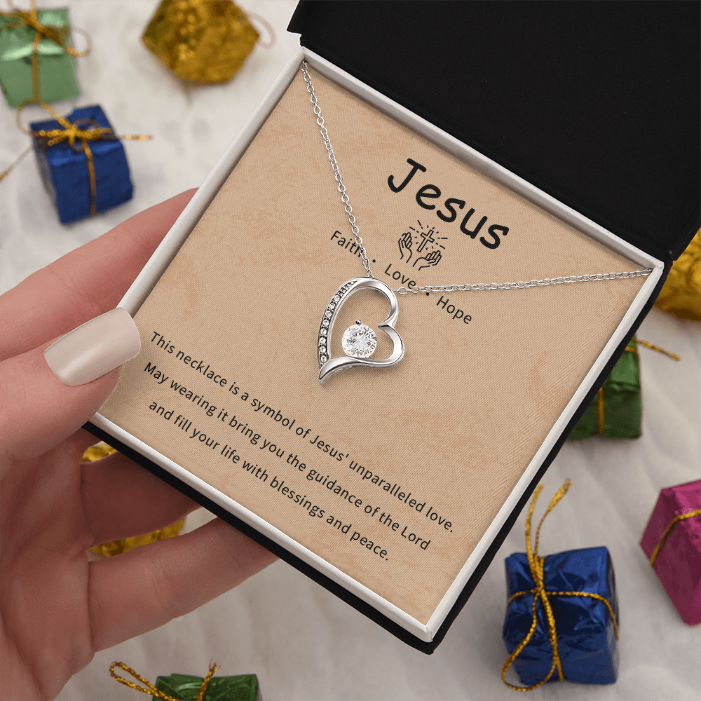 Faith love hope necklace gift for daughter, granddaughter, goddaughter necklace gift with meaningful message card and box.