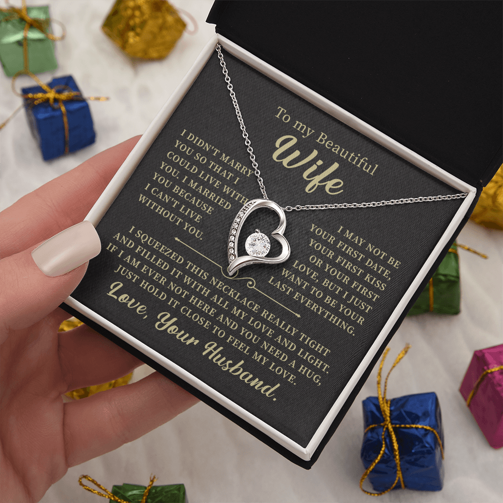 To my beautiful wife necklace i didn't marry you so that i could live with you. v6
