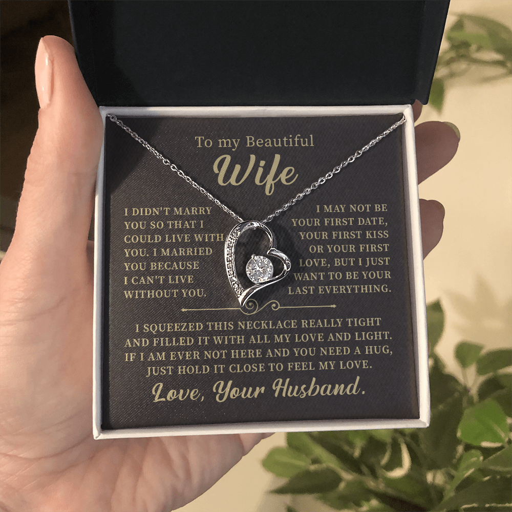 To my beautiful wife necklace i didn't marry you so that i could live with you. v6