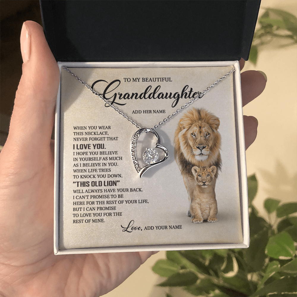 (Custom) To my beautiful granddaughter when you were this necklace never forget that i love you.