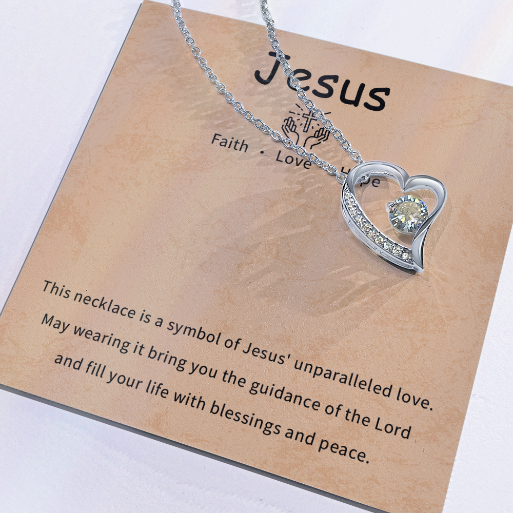 Faith love hope necklace gift for daughter, granddaughter, goddaughter necklace gift with meaningful message card and box.