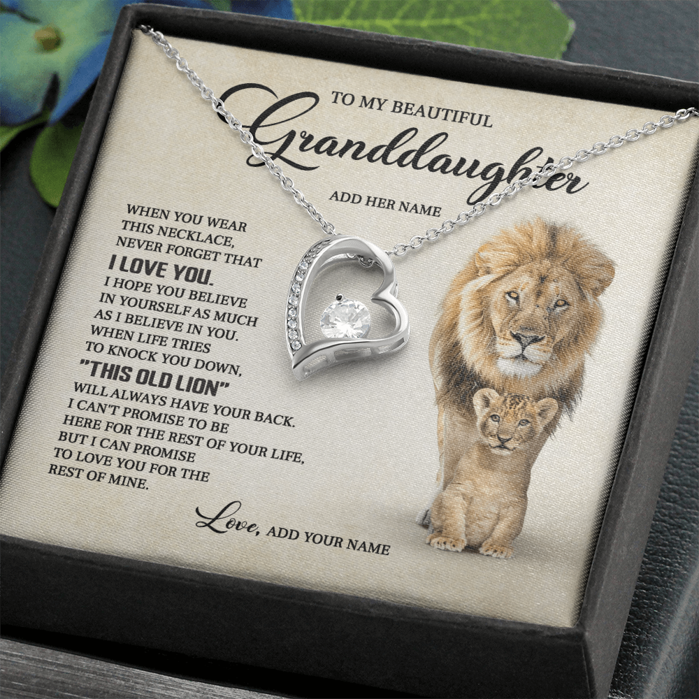 (Custom) To my beautiful granddaughter when you were this necklace never forget that i love you.