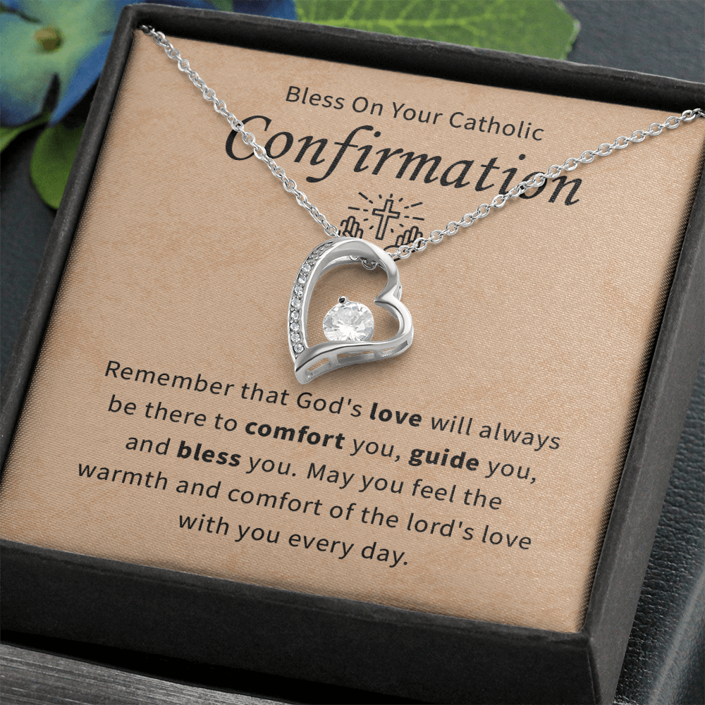 Bless on your catholic confirmation day necklace gift for daughter, granddaughter, goddaughter necklace gift for her.