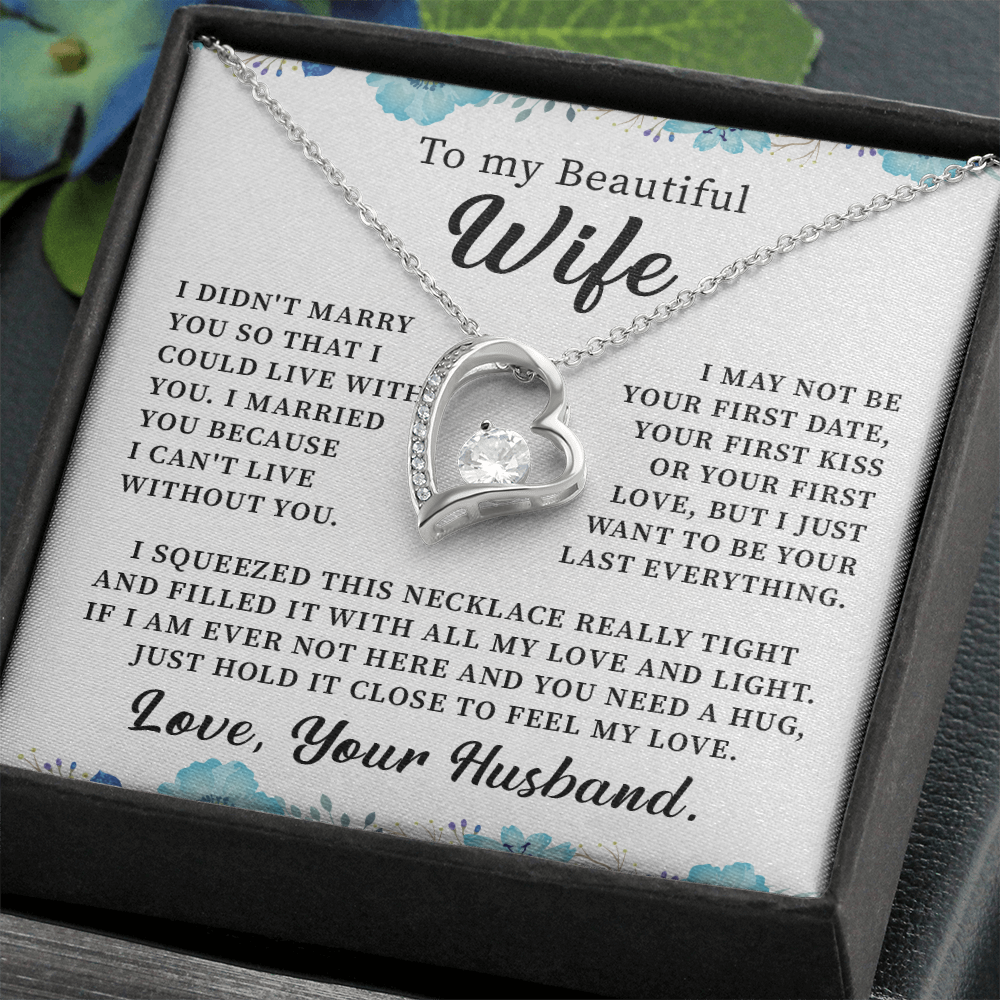 To my beautiful wife necklace i didn't marry you so that i could live with you. v5