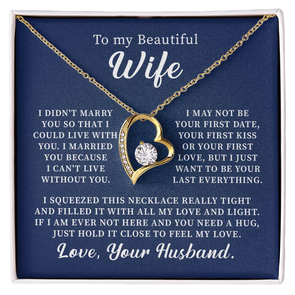 To my beautiful wife necklace i didn't marry you so that i could live with you. v3