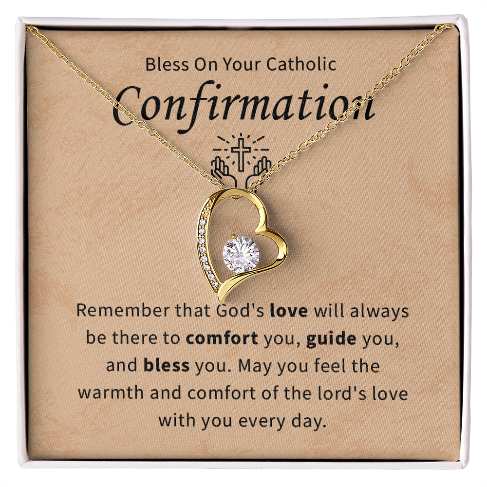 Bless on your catholic confirmation day necklace gift for daughter, granddaughter, goddaughter necklace gift for her.