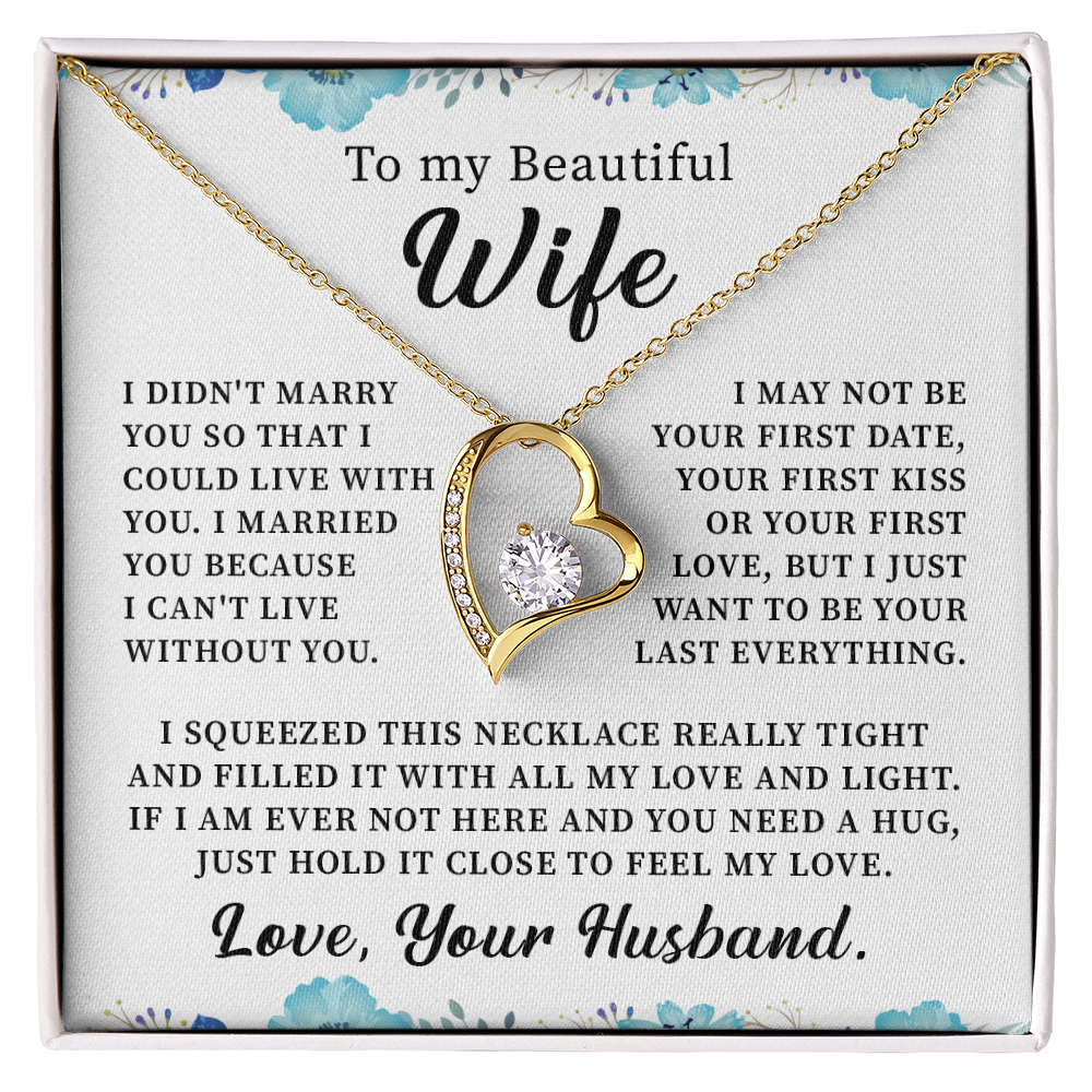 To my beautiful wife necklace i didn't marry you so that i could live with you. v5