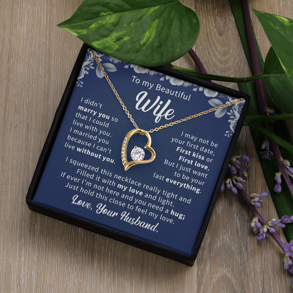 To my beautiful wife necklace i didn't marry you so that i could live with you. v2