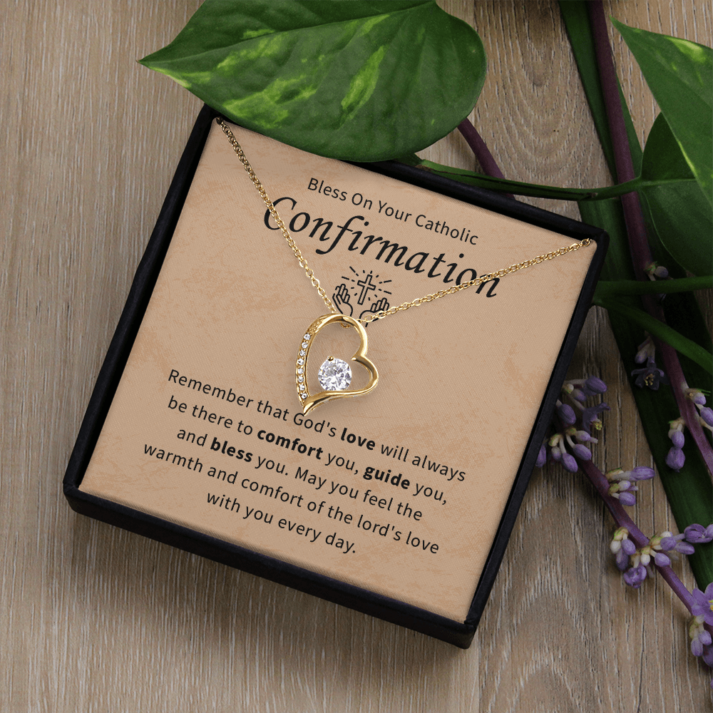 Bless on your catholic confirmation day necklace gift for daughter, granddaughter, goddaughter necklace gift for her.