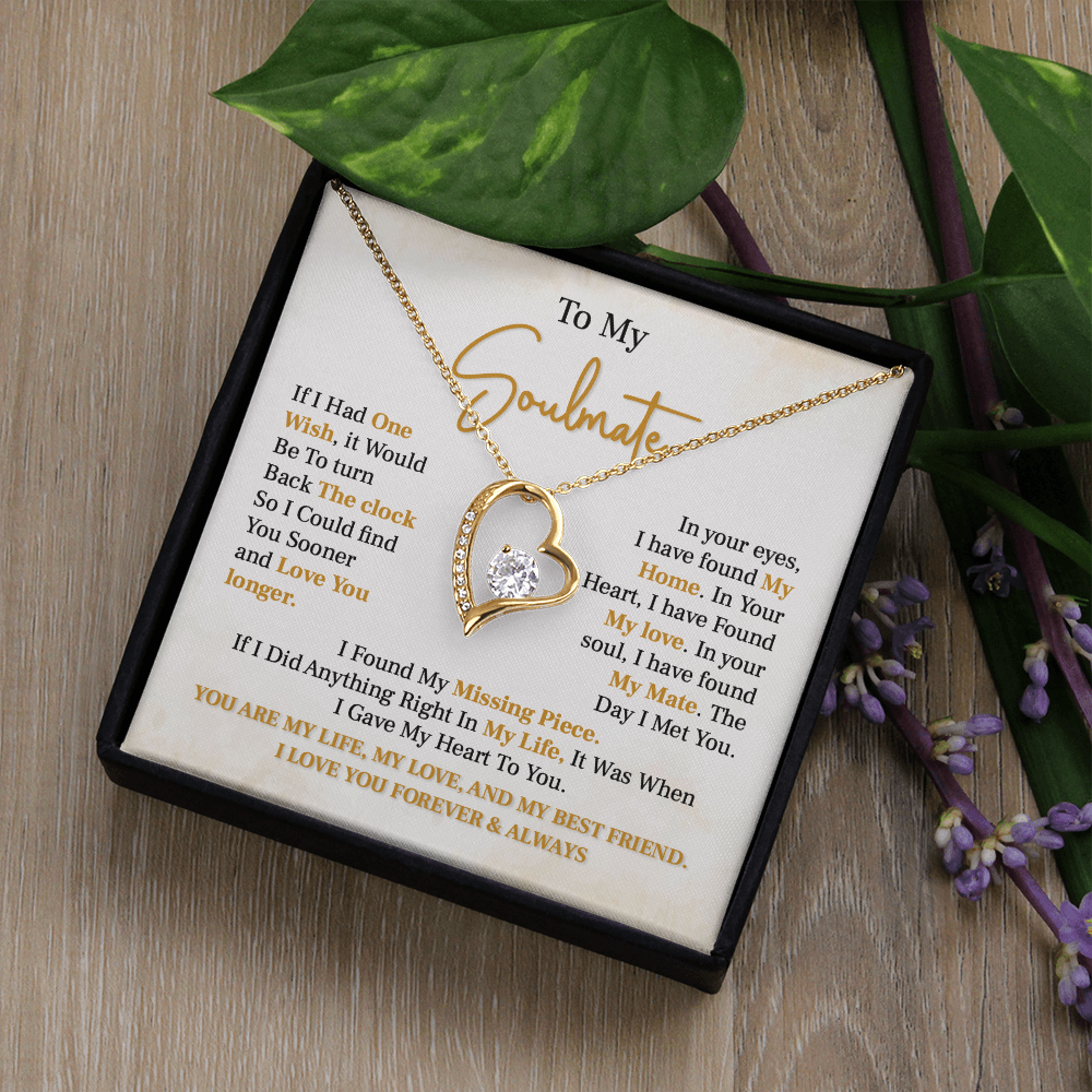 To my soulmate necklace gift, if i had one wish, it would be to turn back the clock.