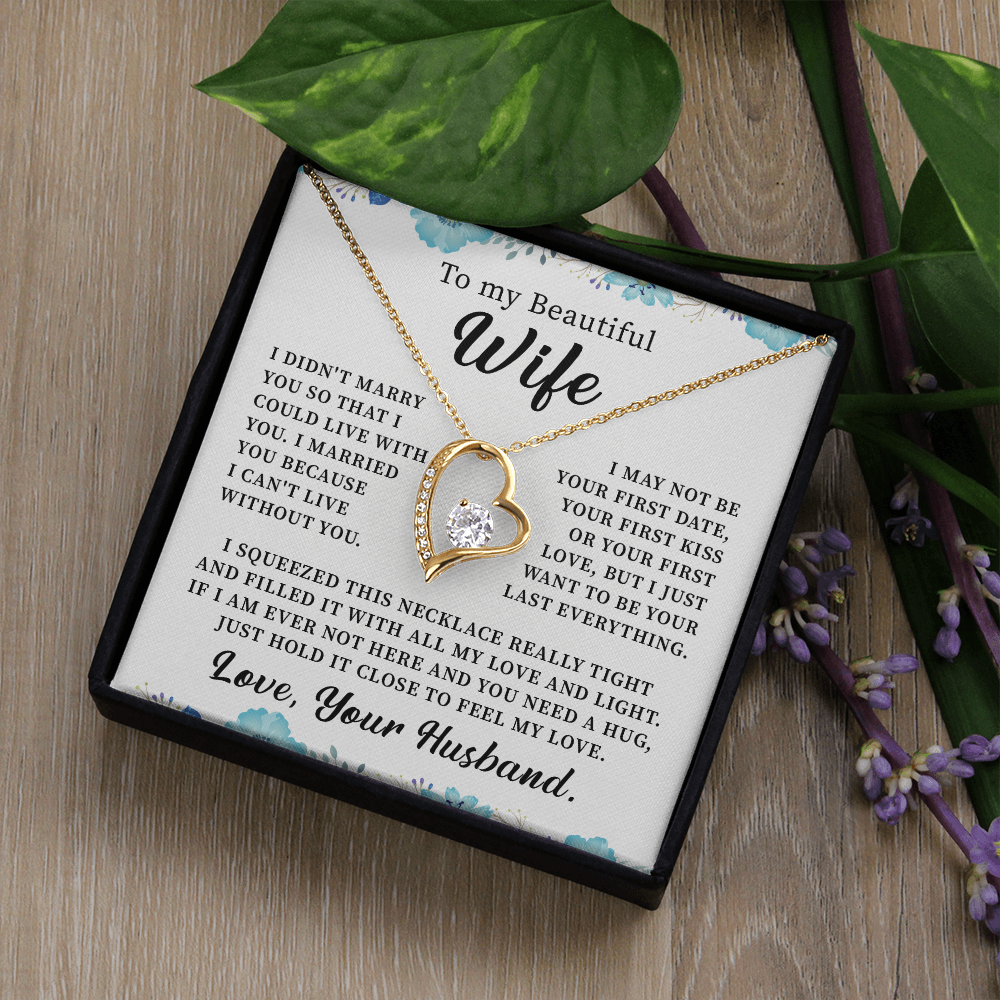 To my beautiful wife necklace i didn't marry you so that i could live with you. v5