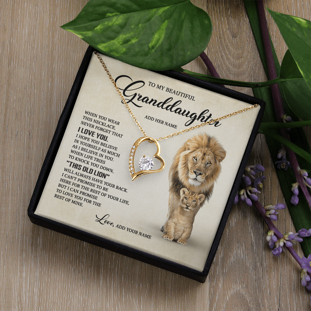 (Custom) To my beautiful granddaughter when you were this necklace never forget that i love you.