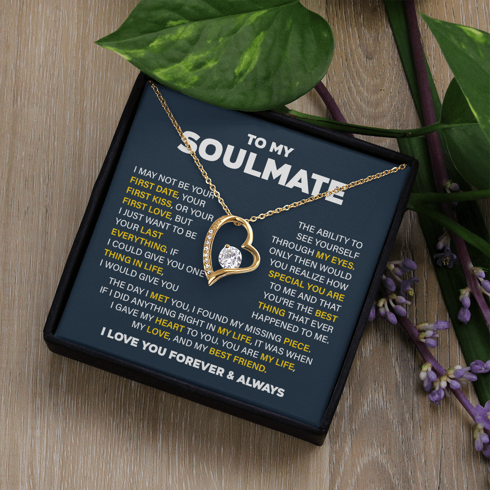 To my soulmate necklace gift, i may not your first date, your first kiss, your first love.V3