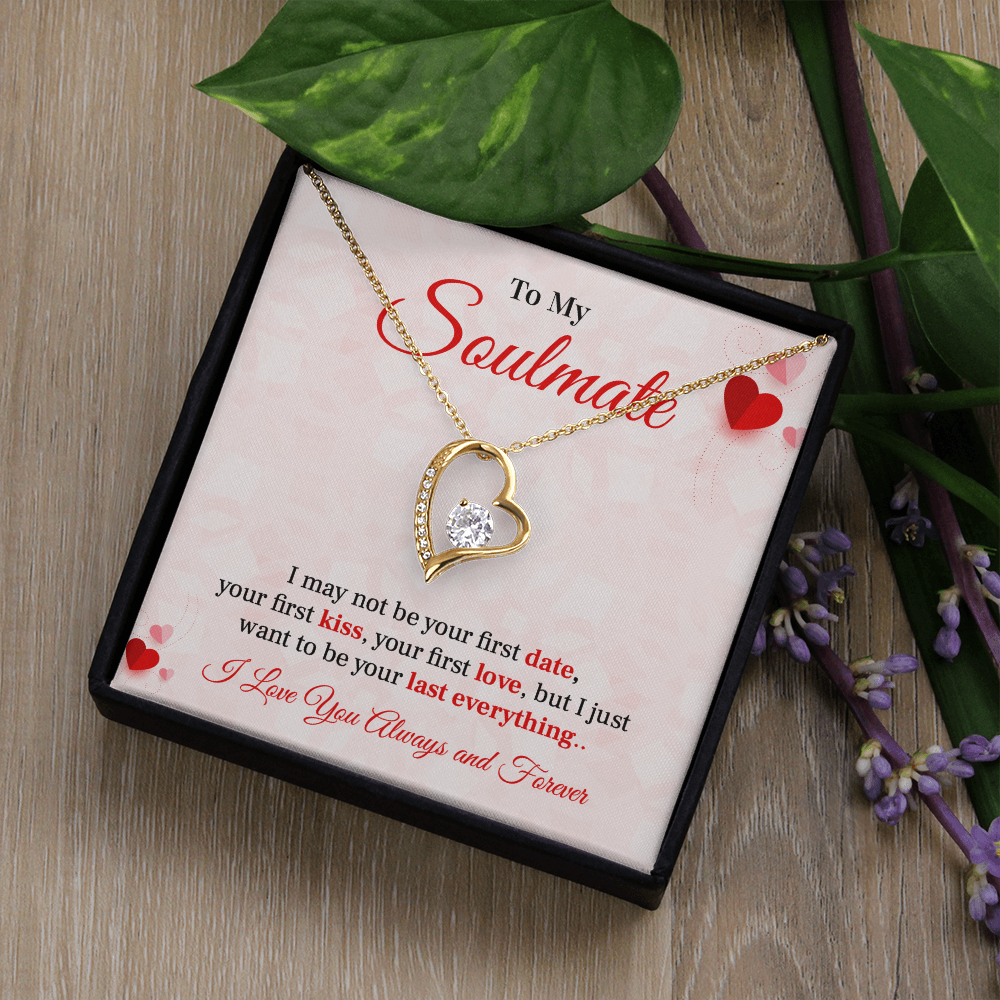 To my soulmate necklace gift, i may not your first date, your first kiss, your first love.V2
