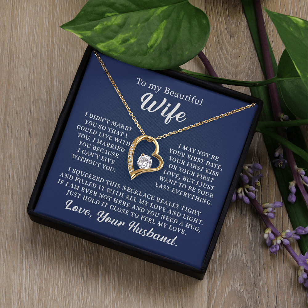 To my beautiful wife necklace i didn't marry you so that i could live with you. v3