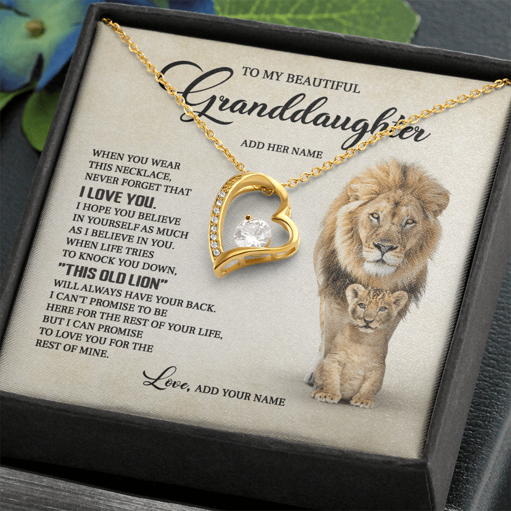 (Custom) To my beautiful granddaughter when you were this necklace never forget that i love you.