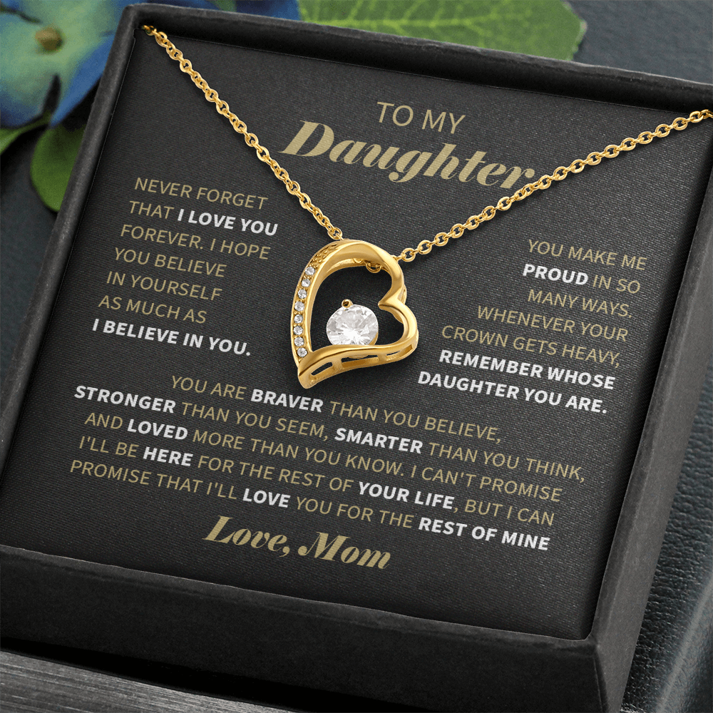 To my daughter never forget that i love you forever.