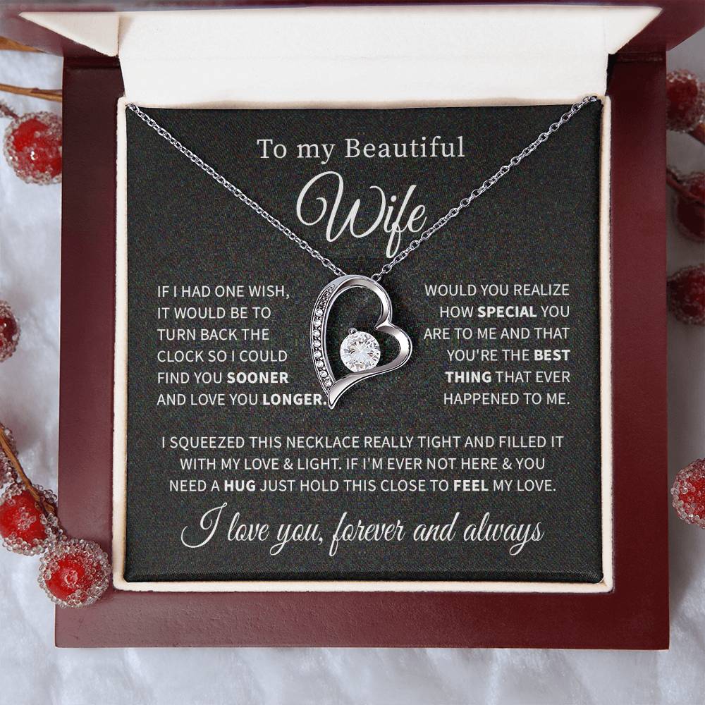 To my beautiful wife necklace if i had one wish.V3