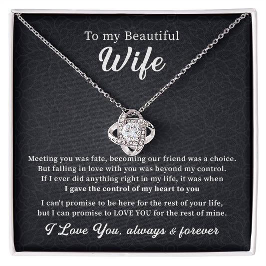 To my beautiful wife i love you always and forever necklace gift from husband.