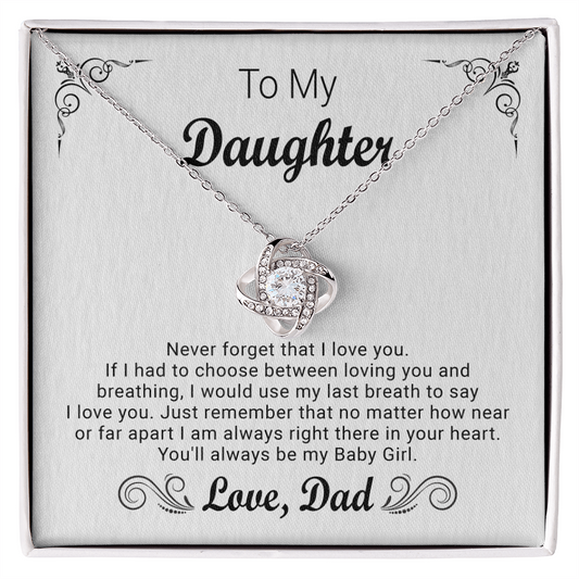To my daughter necklace gift love, dad