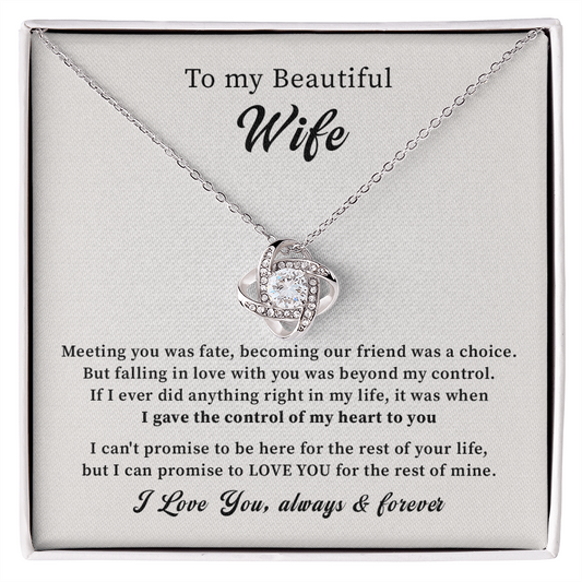 To my beautiful wife necklace gift from husband, necklace for women.