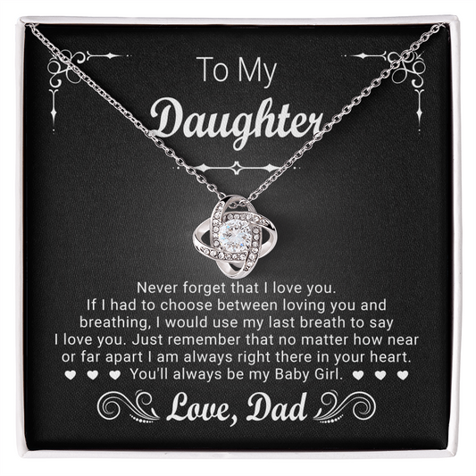 To my daughter necklace love, dad