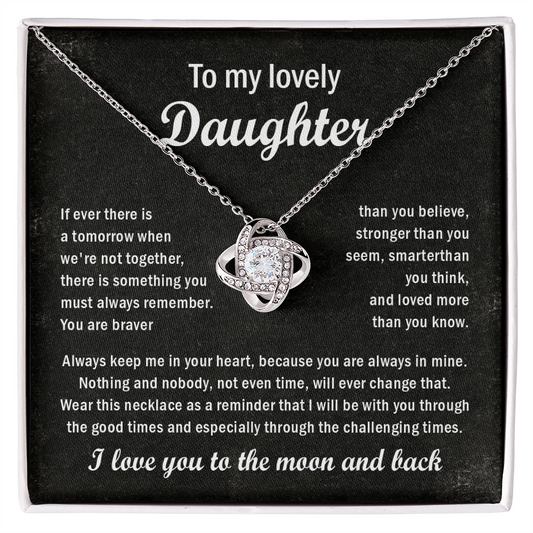 To my lovely daughter necklace gift.
