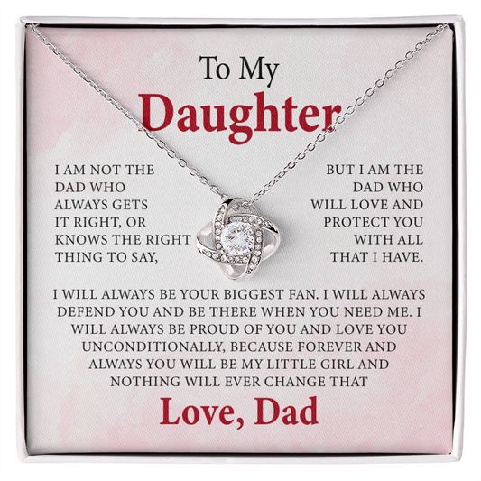 To my daughter necklace gift  from dad