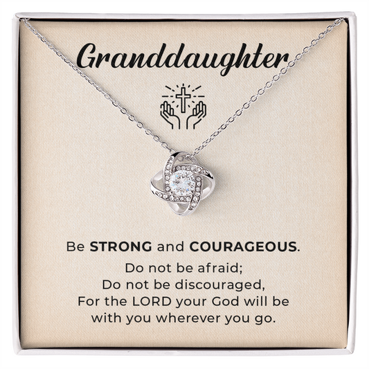 Granddaughter on her baptism necklace