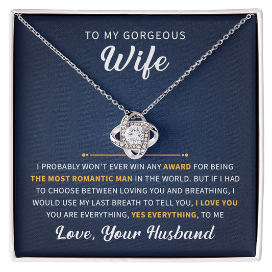 To my gorgeous wife necklace gift from husband