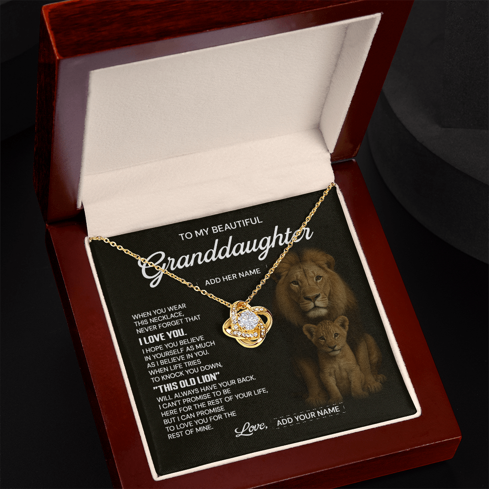 (Custom) To my beautiful granddaughter necklace when you were this necklace never forget that i love you.