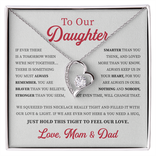 To our daughter necklace from mom and dad