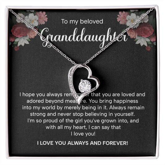 To my beloved granddaughter necklace i hope you always remember that you are loved and adored measure.