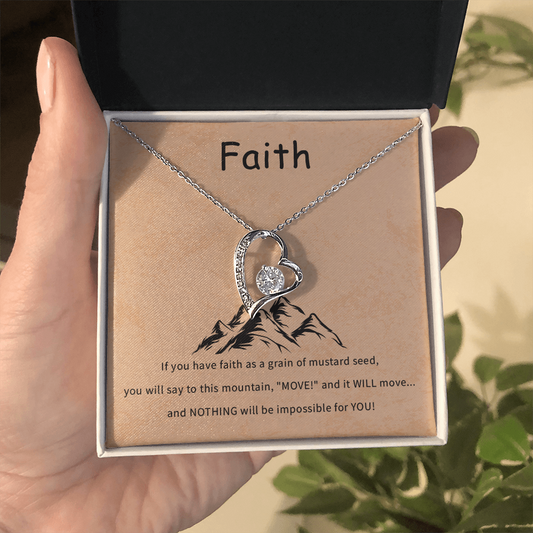 Faith necklace for daughter, granddaughter, goddaughter necklace gift for her necklace with meaningful message card and gift box.
