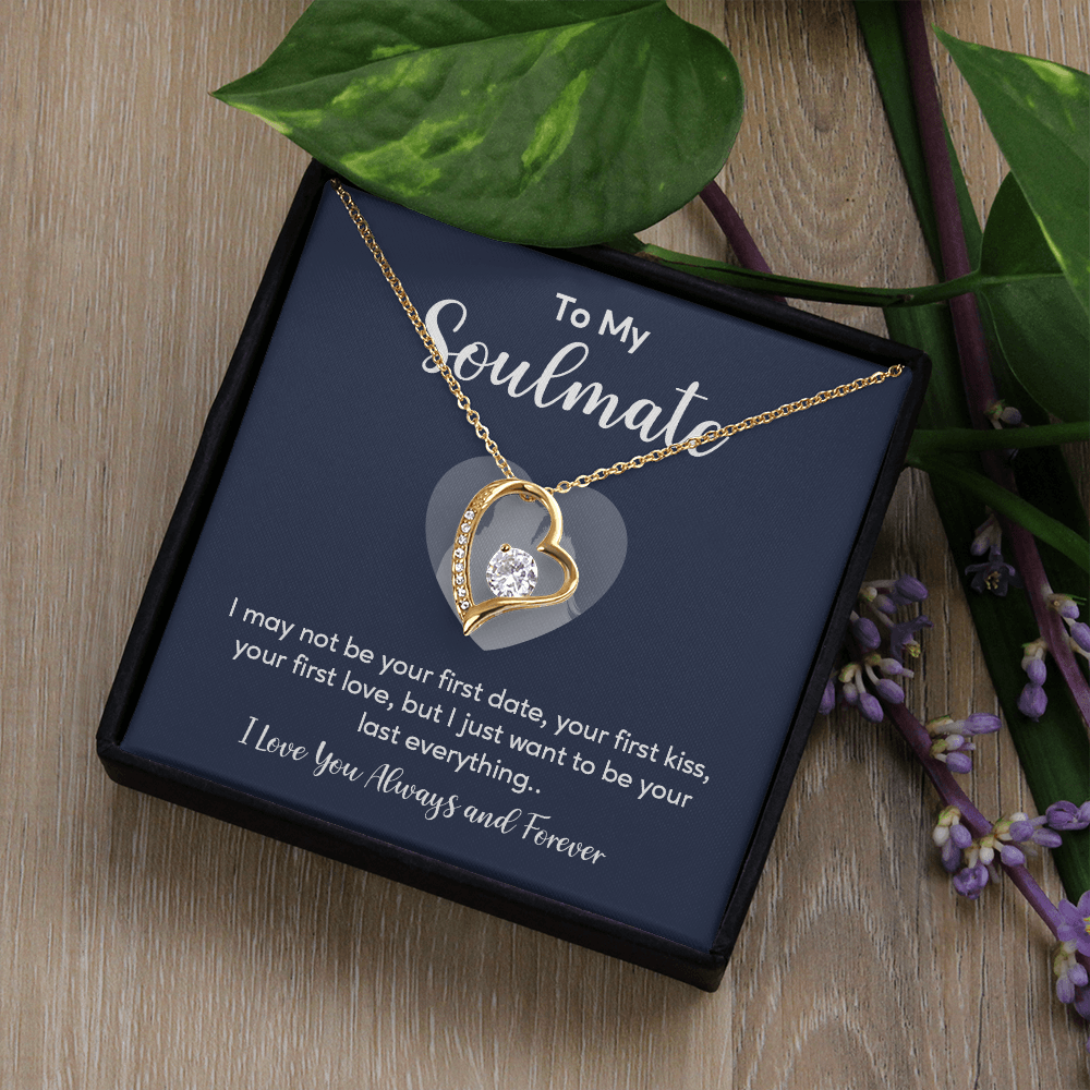 To my soulmate necklace gift, i may not your first date, your first kiss, your first love.V5